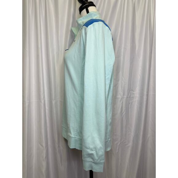 Vineyard Vines Women’s Whale Quarter-Zip Pullover Mint Blue Size M - Picture 3 of 9